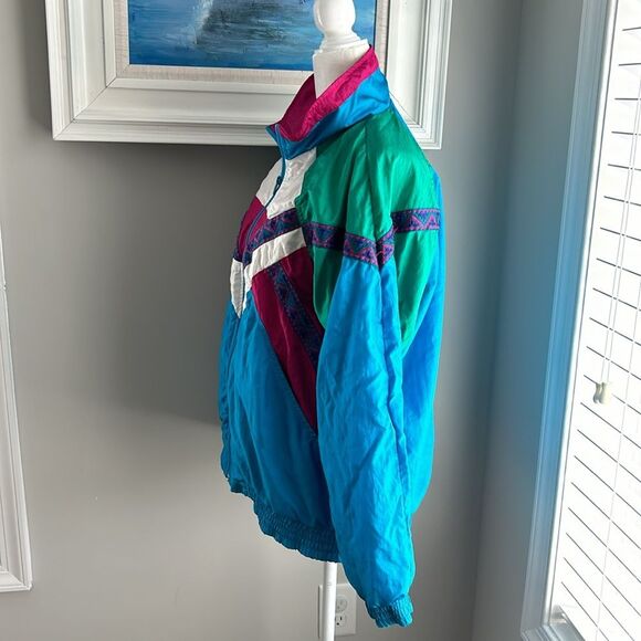 Vintage Bocoo 80s 90s Windbreaker Abstract Embroidered Jacket Small - Picture 4 of 11